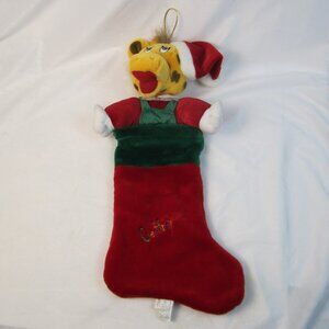 Vintage 1990s Toys R Us Plush Geoffrey Giraffe Christmas Stocking